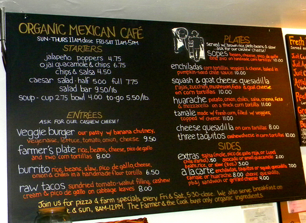 menu board