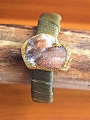 Leather Druzy Queen Cuff